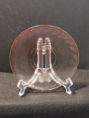Vintage PINK ARCOROC 5.5" Saucer swirled Rosaline Pattern